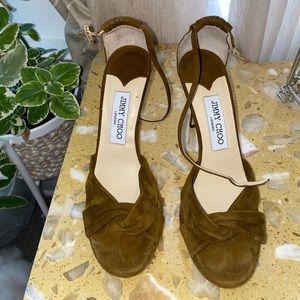 Jimmy Choo brown color heels sandals good conditio